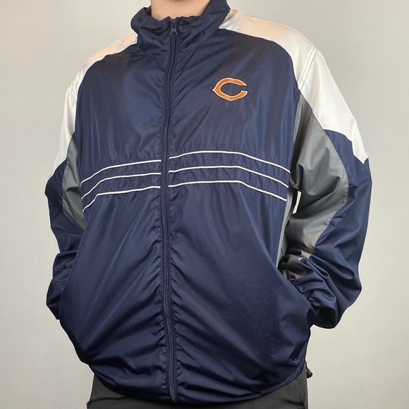 NFL Chicago Bears Team Apparel full zip vintage windbreaker jacket size L - Picture 9 of 9